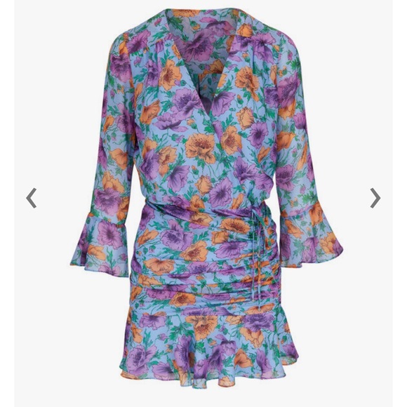 VERONICA BEARD SEAN FLORAL-PRINT DRESS 100% silk Dress 4 - Picture 5 of 13